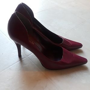 Wine color heels.